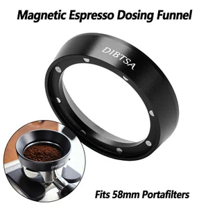 58mm Magnetic Espresso Dosing Funnel Portafilter Coffee Dosing Ring Aluminum - Picture 1 of 13