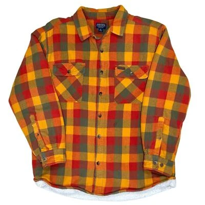 Smiths Workwear Mens Sherpa Lined Flannel Plaid Shirt Jacket Shacket XL - Image 1 of 4