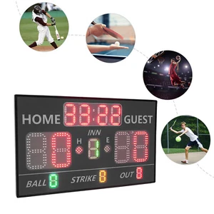 Tabellone segnapunti LED per giochi di baseball, segnapunti elettronico digitale portatile - Foto 1 di 21