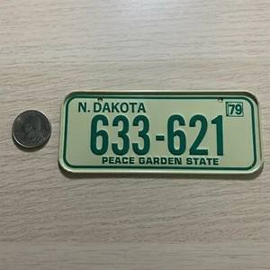 1979 North Dakota 633-621 Mini Bicycle Cereal Premium License Plate LP188 - Picture 1 of 2