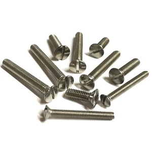 Maschinenschrauben 3 mm 4 mm Schlitz Senkkopf - A2 rostfrei - CSK DIN 964 - Bild 1 von 9
