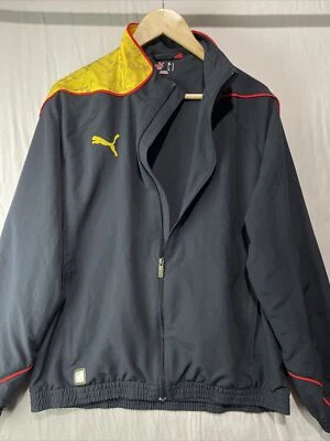 Chaqueta Puma Para Hombre Grande Negra Cortavientos Fútbol Activo Cremallera Adulto Malla Forrada Foto 1 de 4