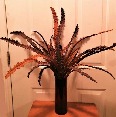 NUEVO CON ETIQUETAS Artificial Otoño Otoño Arbusto-Marrón Oliva Bronceado Helecho - 30"T (sin Jarrón) Foto 1 de 4