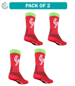 Pack of 2 SockGuy Sriracha Wool Socks - 8 inch, Red, Large/X-Large