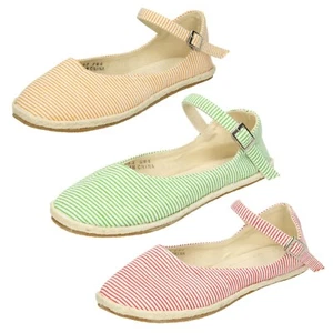 Girls F2R183 By Spot On Ankle Strap Flat Espadrille Shoes Retail Price - Picture 1 of 9