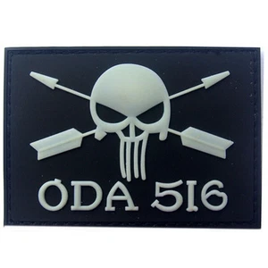ODA 516 U.S. ARMY USA 3D US RUBBER PVC BADGE TACTICAL HOOK LOOP PATCH -01 - Picture 1 of 1