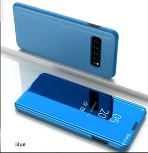 Samsung Galaxy S10  -  Transparent Mirror Flip Case Cover - Picture 1 of 1