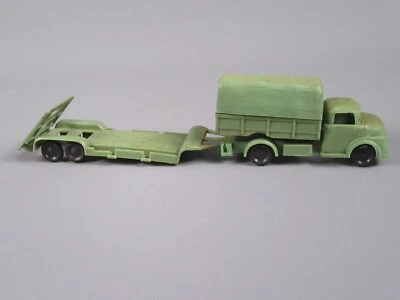 C144 Noreda Francia Mercedes Militare + Rimorchio Giocattolo Bazar Plastica 1:50 - Immagine 1 di 4