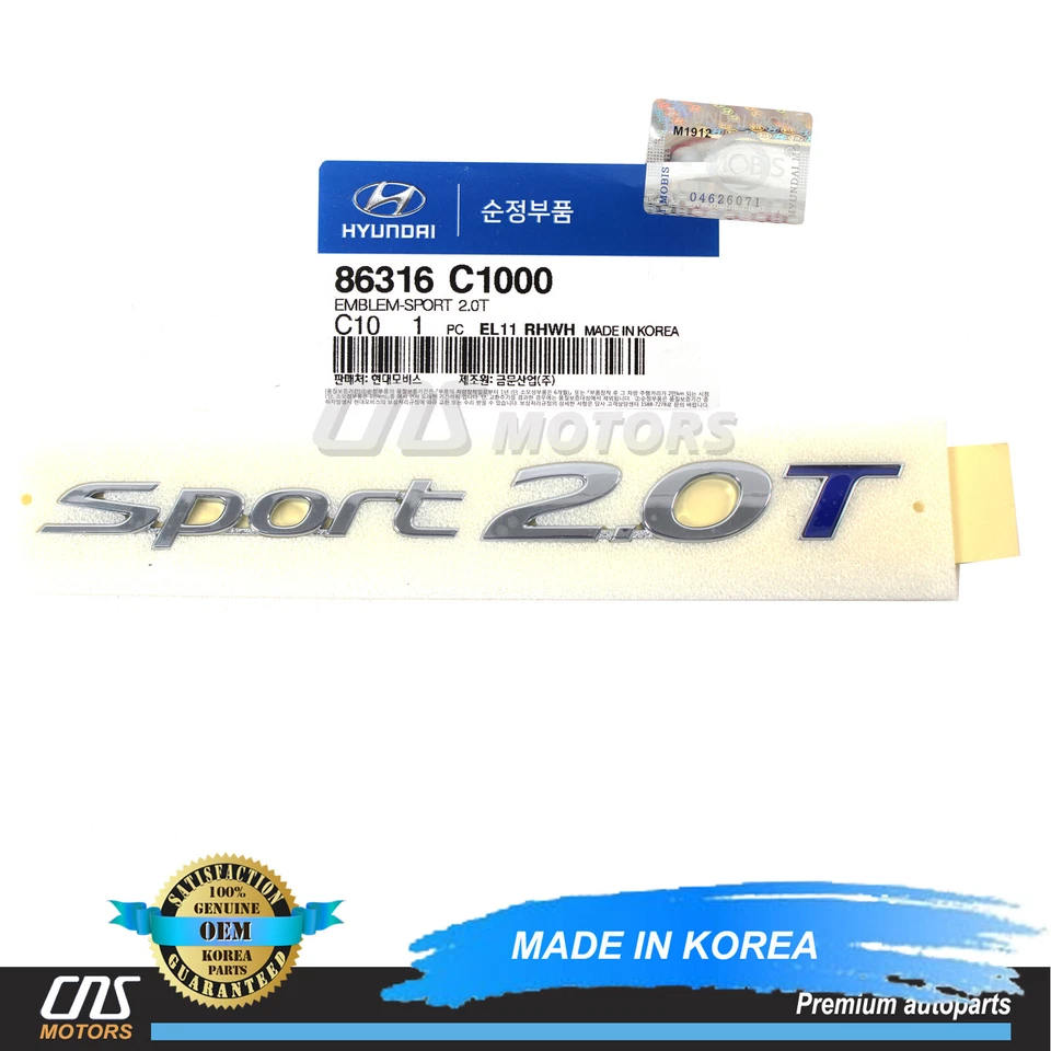 GENUINE Rear Trunk Lid Emblem for 2015-2017 Hyundai Sonata Sport 86316C1000⭐⭐⭐⭐⭐ — 第 1/4 张图片