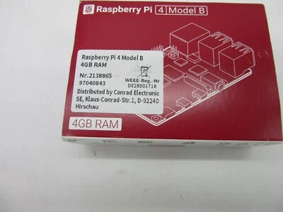 Raspberry Pi 4 Modell B, 4GB RAM Mini Pc, NEU geslossen Verpackung! - Bild 1 von 2
