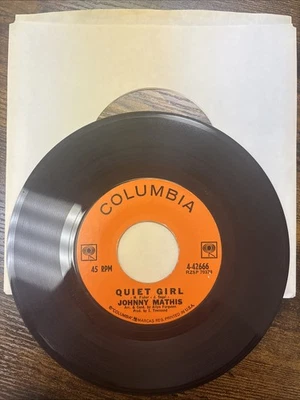 Johnny Mathis 45 What Will My Mary Say/Quiet Girl COLUMBIA 42666 Foto 1 de 4