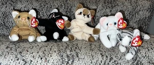 Ty Beanie Babies Lot of 5 Vintage Retired Nip, Zip, Snip, Flip & Prance - Picture 1 of 14