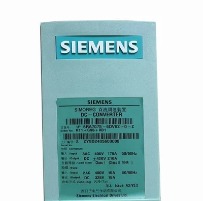 6RA7075-6DV62-0-Z NEW SIEMENS DC GOVERNOR 6RA7 075-6DV62-0-Z DC Master Rectifier - Image 1 of 3