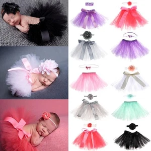 Prop Matching Infant Tutu Skirt Baby Headband Hairband Newborns Costume - Picture 1 of 24