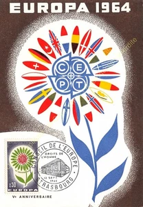 Carta Máxima FDC Francia EUROPA 1964 ESTRASBURGO N1 - Picture 1 of 2
