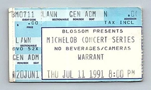Garantie Konzert Ticket Stub 11. Juli 1991 Cleveland Ohio - Bild 1 von 2