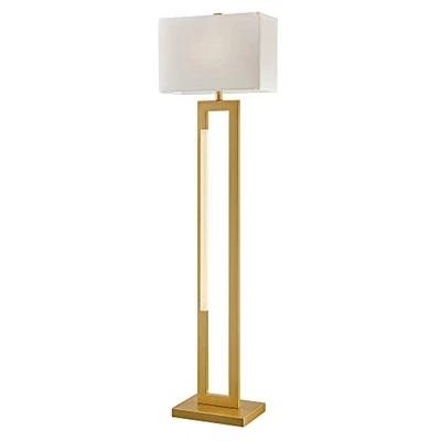Lite Source Darrello 2 Light Floor Lamp with Night Light 61In Tall and 16In W - Image 1 of 3
