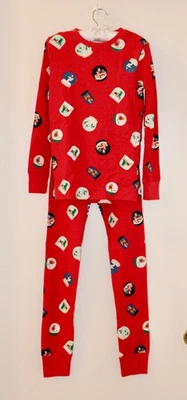 NWT Amazon Essential Boy's Red Snow Globe Holiday 2pc LS Pajama Set sz 10 - Image 1 of 4