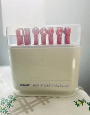 Vintage 80s Conair Hot Sticks Traveller 1988 Flexible Bendable Hot Rollers HS18 - Image 1 of 2