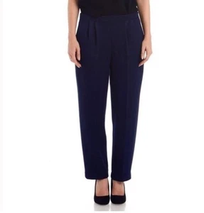 St. John || Pleated Santana Knit Pants Trousers Black 14 - Picture 1 of 10
