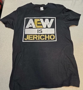 AEW is Jericho T Shirt Size Medium Wrestling Chris WCW WWE WWF Gildan Softstyle - Picture 1 of 3