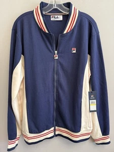 Fila NEW W TAG TRACK JACKET medium Cotton Settanta Pockets Baseball Style - Picture 1 of 3
