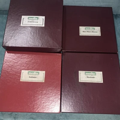 Medite Dominoes Double Six Set, Stockade, Solitaire and Nine Men’s Morris - image 1 of 4