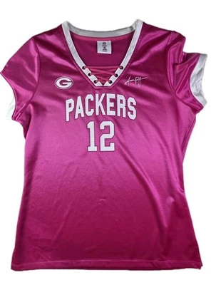 Camiseta deportiva para mujer Team Apparel rosa Green Bay Packers Brett Farve Foto 1 de 4