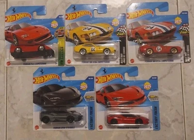 Lotto 5 Hot Wheels Ferrari 2025 F40, SF90 Stradale, 365 GTB4  Competizione 1:64 - Immagine 1 di 4