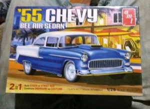 AMT '55 Chevy Bel Air Sedan 2 in 1 Plastic Model Kit 1:25 Scale Factory Sealed - Picture 1 of 3