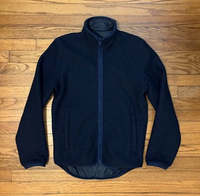 Sid Mashburn The Reversible Fleece Zip Up Jacket Navy Blue (size: S) - Image 1 of 4