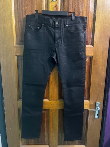 SAINT LAURENT (YSL) Pantaloni denim skinny rivestiti Saint Laurent Paris 14AW