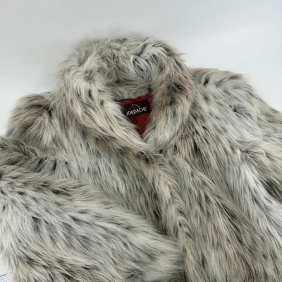 Vintage Jordache Faux Fur Coat – Silver Fox Style – Size 13/14 – 1970s/80s USA - Image 1 of 4