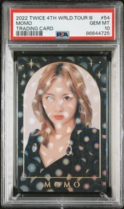 2022 TWICE 4th World Tour III MOMO 54 Trading Card PC PSA 10 GEM MINT POP 1 - Picture 1 of 3