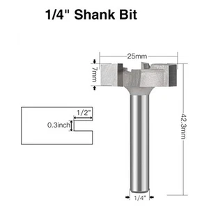 T Shape Router Bit Set 2pcs with Adapter for Various For Wood Materials - Picture 1 of 8