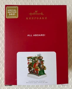 2021 All Aboard Santa Train Hallmark Special Edition Magic Keepsake Ornament New - Picture 1 of 2
