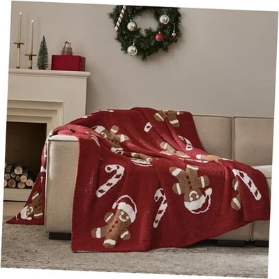 Manta de Navidad Reversible Super Tiro (50" x 60") Pan de Jengibre Hombre Foto 1 de 4