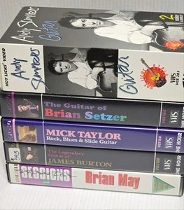 5 x GUITAR Instructional VHS Tapes James Burton, Mick Taylor, Brian May, Setzer - Picture 1 of 9