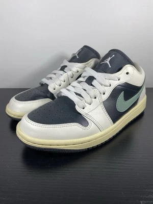 Nike Air Jordan 1 Low Jade Smoke Gray Athletic Sneakers DC0774-001 Womens Size 6 - Image 1 of 4