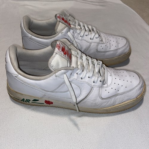 Nike Air Force 1 Sneakers Basse Uomo Taglia 13 Bianco Rosa CU6312 100