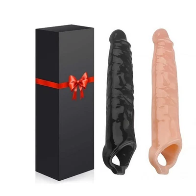 11" Masculino Circunferencia de Polla-Amplificador-Potenciador-Pene-Extensión-Extensor-Funda-Manga Grande Foto 1 de 4