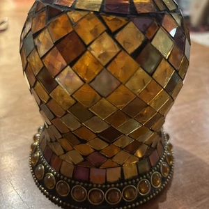 Aplique Peglite Vela Taza Mosaico Vidrio Partylite GLOBAL FUSION P8696 Peglight - Imagen 1 de 6
