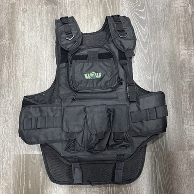 GXG Deluxe Táctico Paintball Chaleco Arnés Ajustable Negro Nuevo Sin Etiquetas Foto 1 de 4