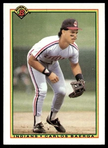 1990 Bowman Carlos Baerga Rookie Cleveland Indians #339 - Picture 1 of 2