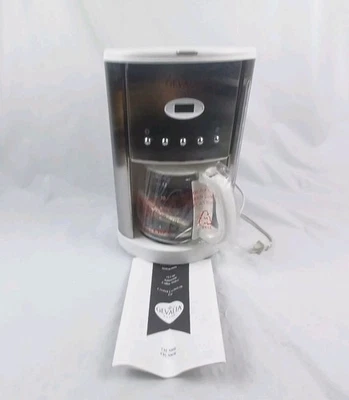 NEW Gevalia Stainless Steel G75 White 12 Cup CM 500 Coffee Maker WOB READ DESCRI - Image 1 of 4