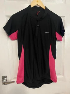 Muddyfox Women’s Black & Pink Cycling Jersey – Performance Top – Size 16 - Picture 1 of 14