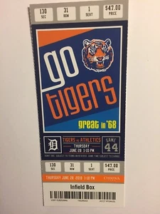 Detroit Tigers vs Oakland Leichtathletik 28. Juni 2018 Ticket Stub - Bild 1 von 1