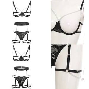 Women Lingerie Cut Out Bra Push Up Underwear Babydoll Nightwear Hollowing Out - Picture 1 of 24
