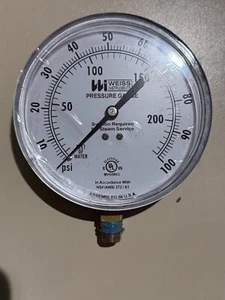 WEISS Commercial Pressure Gauge 100psi - Picture 1 of 2