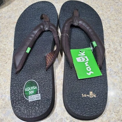 NUEVO SIN CAJA SANDALIAS CHANCLAS MUJER TALLA 11 MARRÓN SANUK YOGA MAT 2 1091169 Foto 1 de 4